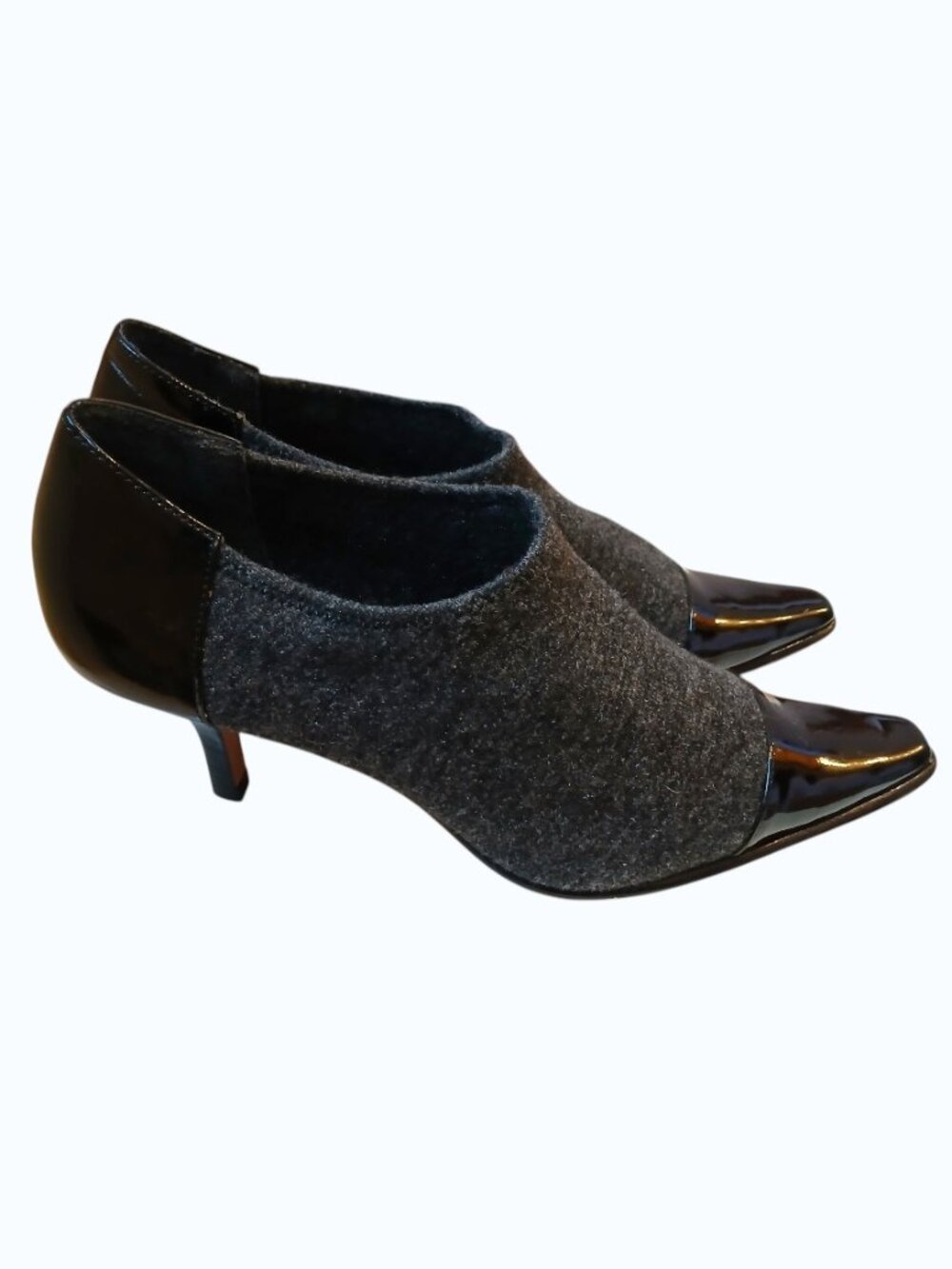 DONALD J. PLINER Gray & Black Kitten Heel Pumps - EUC - Picture 7 of 11